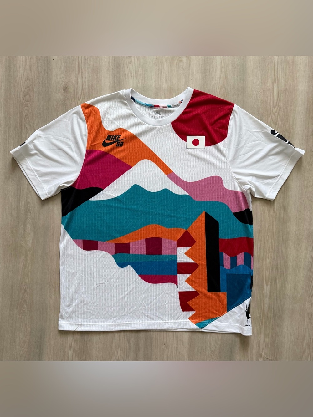 Nike SB x Parra 'Japan Federation Kit' Jersey White/Black Horigome Sz XL